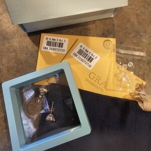 Elegant Moissanite stud earrings